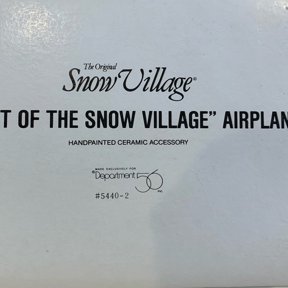 Snow Village - Spirit of Snow Village Airplane (In original box) - Picture 2 of 4